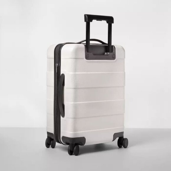 Hardside Carry-On Spinner Suitcase (Beige/Cream) - Picture 2 of 6